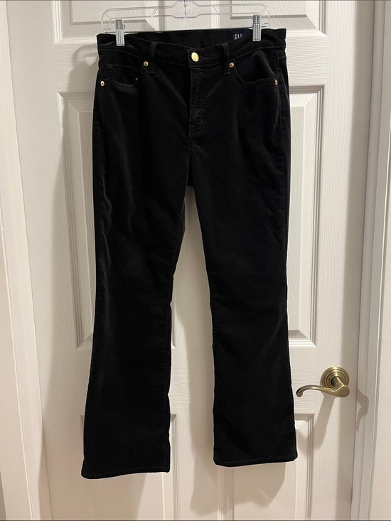 GAP Denim - GAP black velvet 5 pocket baby boot jeans/pants size 8 short